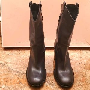 Steve Madden Black Leather Cowboy Boots Size 7.5, Style Preview